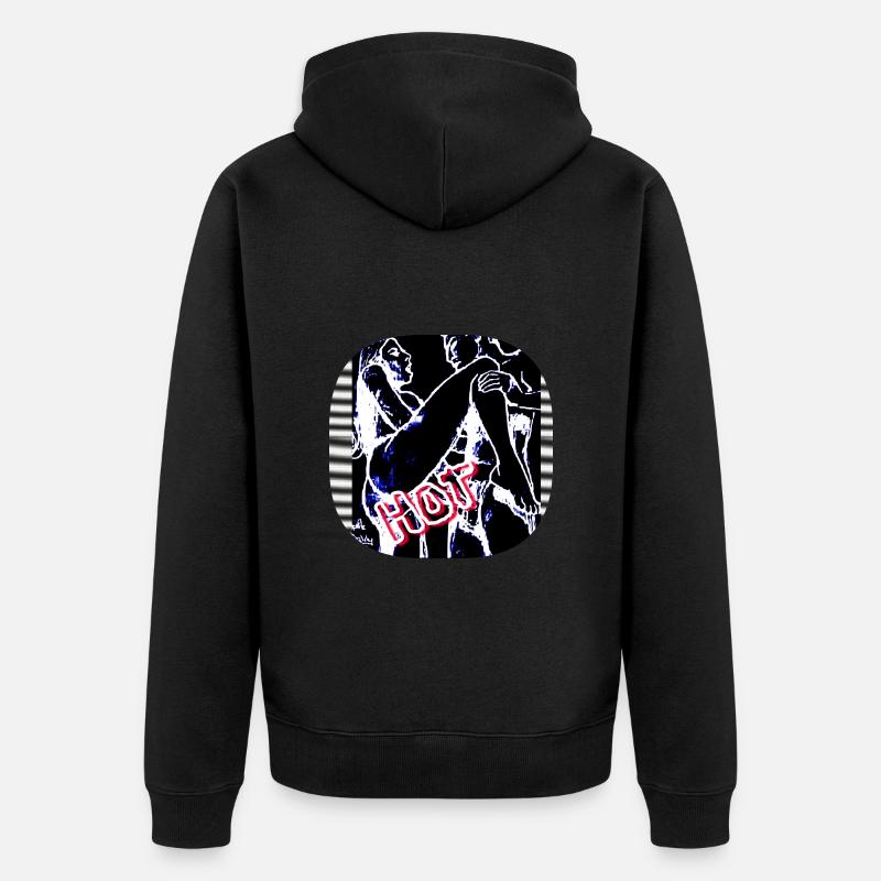 CHAUD (COUVERTURE/IMAGE) !! - Veste à capuche bio Premium Unisexe - noir