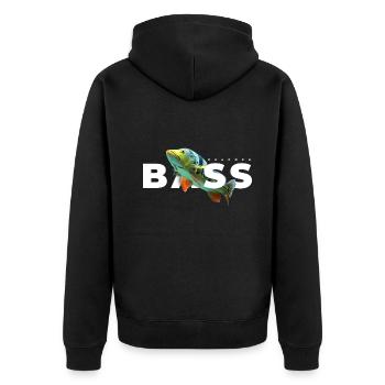 Peacock Bass Monster Fish Keeper - Unisex Premium Organic Zip Hoodie - black - Back - Nico (187cm)