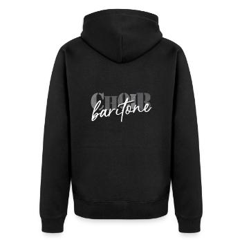 Choir - Baritone singer - Unisex Premium Organic Zip Hoodie - black - Back - Nico (187cm)