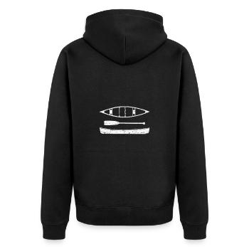 Kayak Rowing Boat Water Sports Paddle Boat - Unisex Premium Organic Zip Hoodie - black - Back - Nico (187cm)