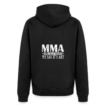 MMA certains appellent ça Violence We dis-le’s Art - Veste à capuche bio Premium Unisexe - noir - Dos - Nico (187cm)