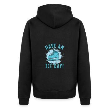Passez une journée de glace Patinoire - Veste à capuche bio Premium Unisexe - noir - Dos - Nico (187cm)