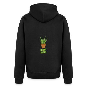 Plant Mom Aloe Vera Crème Cosmétique Naturelle - Veste à capuche bio Premium Unisexe - noir - Dos - Nico (187cm)