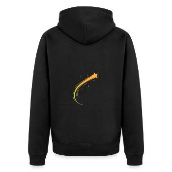 Étoile Filante, Espace, Astéroïde - Veste à capuche bio Premium Unisexe - noir - Dos - Nico (187cm)