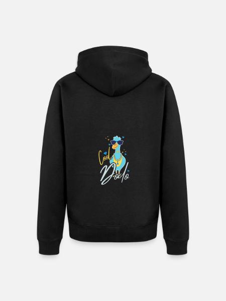 cool dodo funny comic style - Unisex Premium Organic Zip Hoodie - black