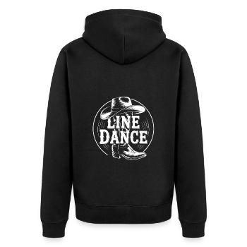 Line Dance Group Training My Dance Sport - Unisex Premium Organic Zip Hoodie - black - Back - Nico (187cm)