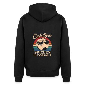 Cool Papy Jouer Au Football Rétro Papy - Veste à capuche bio Premium Unisexe - noir - Dos - Nico (187cm)