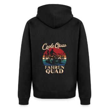 Cool Grand-père de conduite Quad Rétro Grand-père - Veste à capuche bio Premium Unisexe - noir - Dos - Nico (187cm)