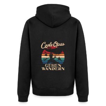 Cool Mpas Aller Randonnée Rétro Grand-père - Veste à capuche bio Premium Unisexe - noir - Dos - Nico (187cm)