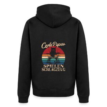Cool Dads Play Drums Dad Gift - Veste à capuche bio Premium Unisexe - noir - Dos - Nico (187cm)
