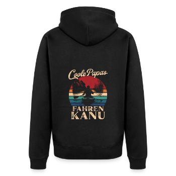 Cool Dads Canoë Rétro Papa Cadeau - Veste à capuche bio Premium Unisexe - noir - Dos - Nico (187cm)