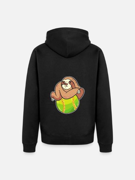Softball Softball-Spieler - Unisex Premium Bio Zip Hoodie - Schwarz