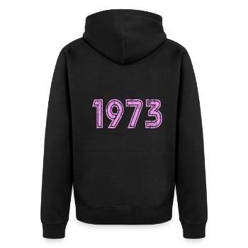 Womens Rights 1973 & Defend Roe v Wade - Unisex Premium Organic Zip Hoodie - black - Back - Nico (187cm)
