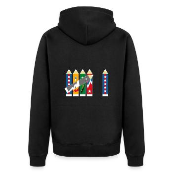 6 Anniversaire Tally 6 ans - Veste à capuche bio Premium Unisexe - noir - Dos - Nico (187cm)