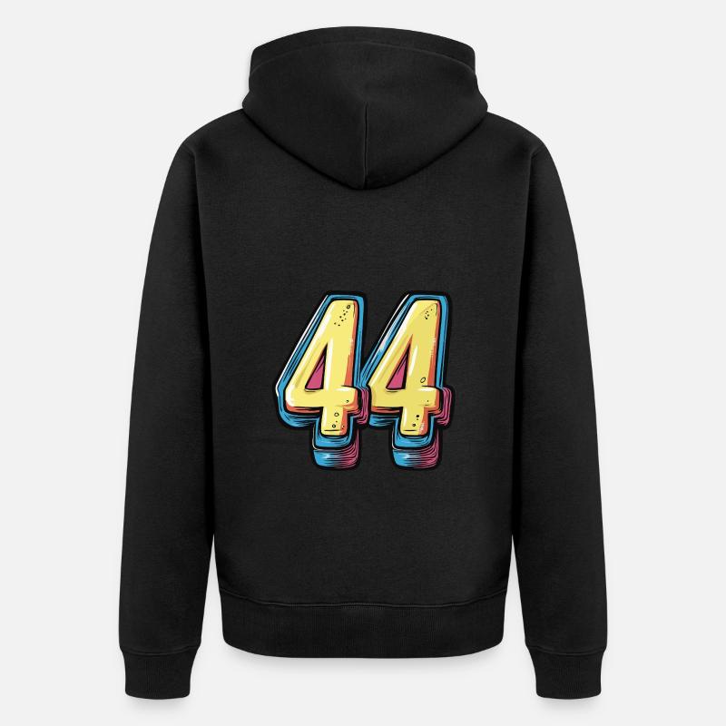 Bande dessinée à 44 numéros - Veste à capuche bio Premium Unisexe - noir