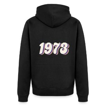 Droits 1973 & Défendre Roe v Wade Droit reproductif - Veste à capuche bio Premium Unisexe - noir - Dos - Nico (187cm)