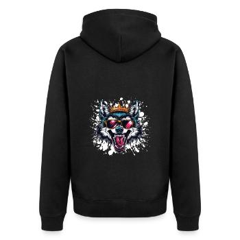 Loup Lustig - Veste à capuche bio Premium Unisexe - noir - Dos - Nico (187cm)