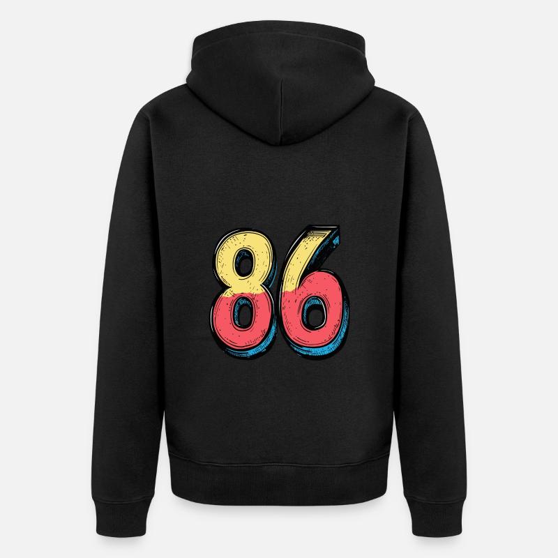 Bande dessinée 86 numéros - Veste à capuche bio Premium Unisexe - noir