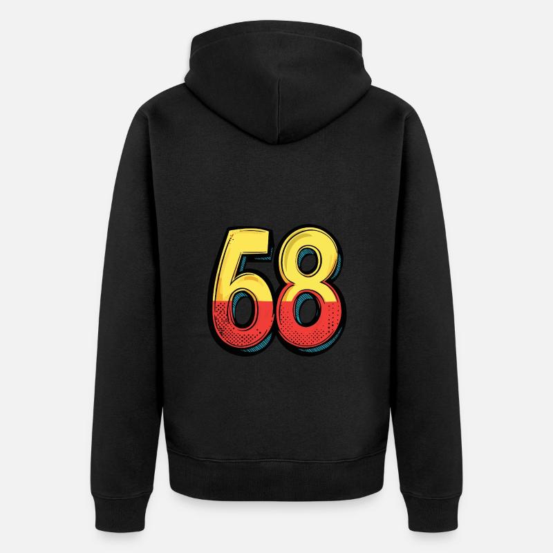 Bande dessinée à 68 numéros - Veste à capuche bio Premium Unisexe - noir