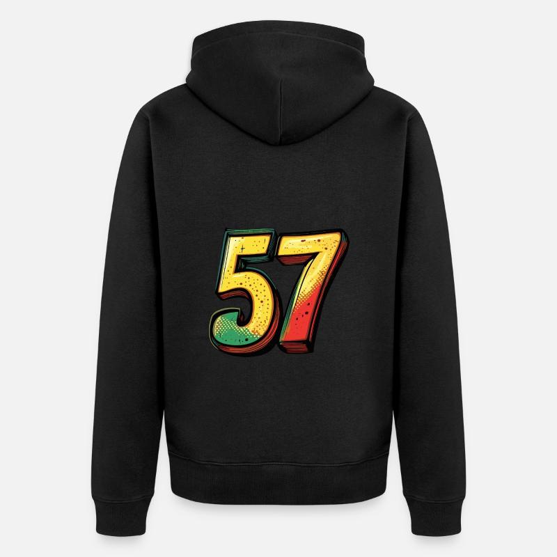 Bande dessinée 57 numéros - Veste à capuche bio Premium Unisexe - noir