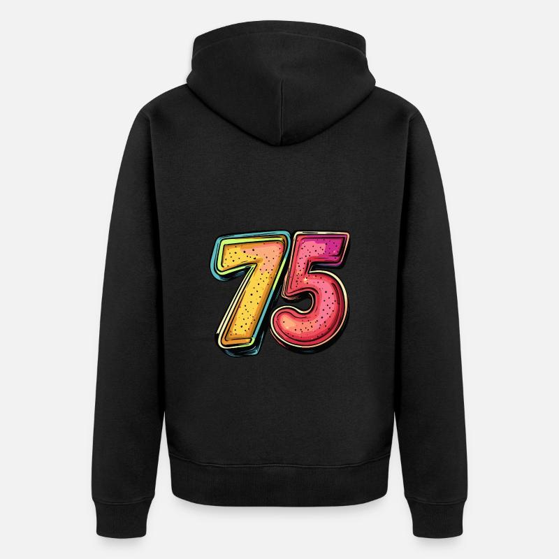Bande dessinée à 75 numéros - Veste à capuche bio Premium Unisexe - noir
