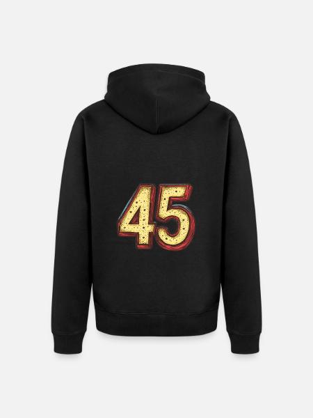 45 Number Comic - Unisex Premium Organic Zip Hoodie - black