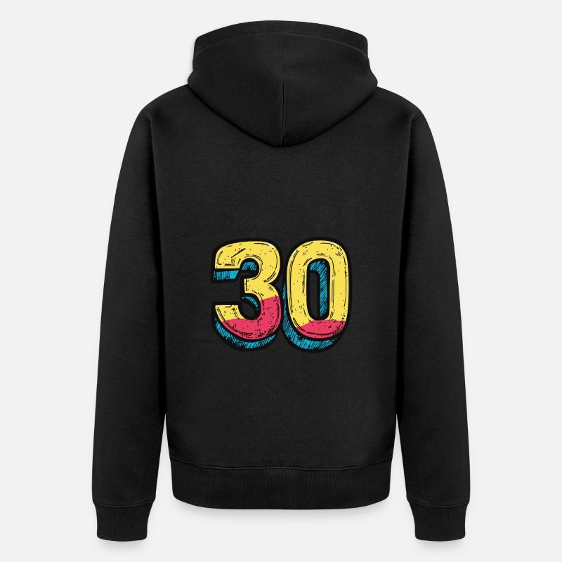 Bande dessinée à 30 numéros - Veste à capuche bio Premium Unisexe - noir