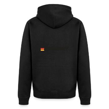 Drapeau rétro Jersey Allemagne - Veste à capuche bio Premium Unisexe - noir - Dos - Nico (187cm)
