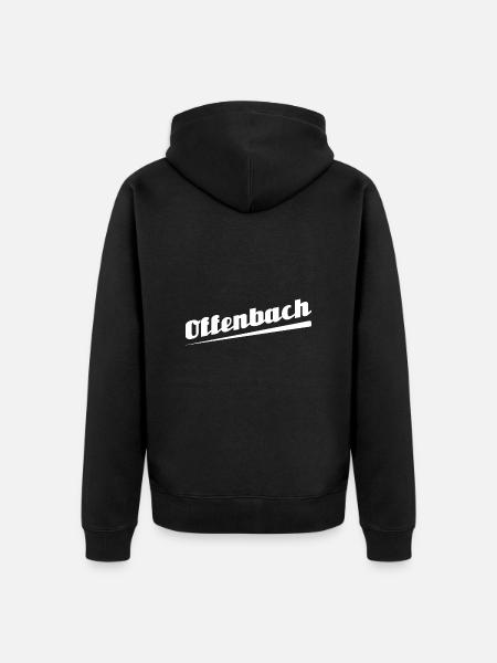 Offenbach - Textdesign mit Stadtnamen - Unisex Premium Bio Zip Hoodie - Schwarz
