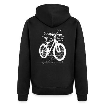 Vélo de montagne Vélo Design Vintage Retro - Veste à capuche bio Premium Unisexe - noir - Dos - Nico (187cm)