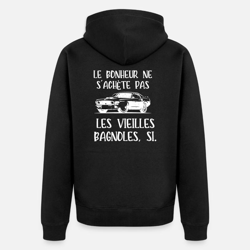 le bonheur ne s'achète pas - Veste à capuche bio Premium Unisexe - noir