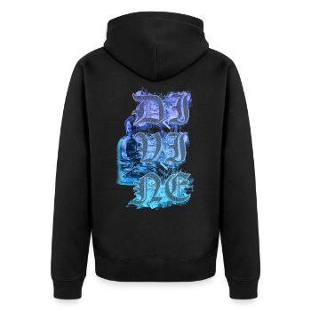 Divine Buddha Sacred Geometry Abstract - Unisex Premium Organic Zip Hoodie - black - Back - Nico (187cm)
