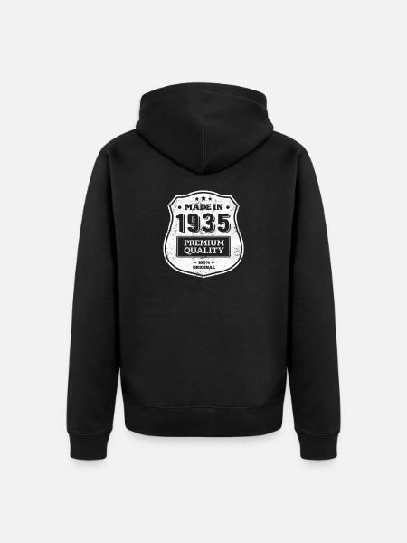 MADE IN 1935 - Unisex Premium Organic Zip Hoodie - black