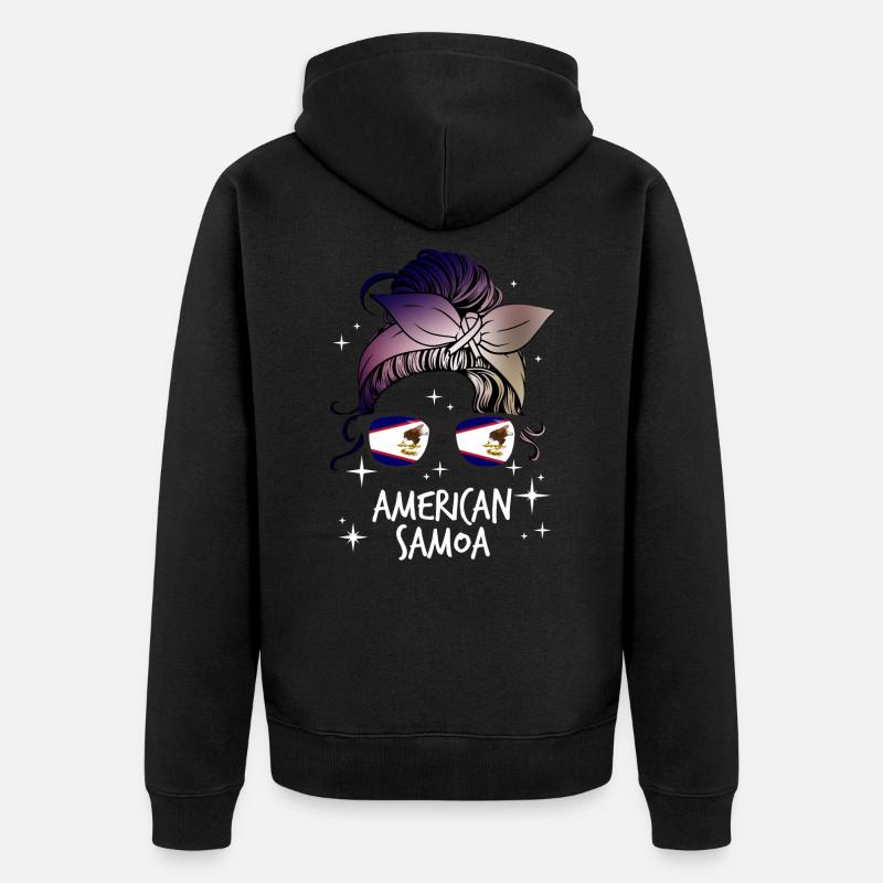 Samoa américaines - Veste à capuche bio Premium Unisexe - noir