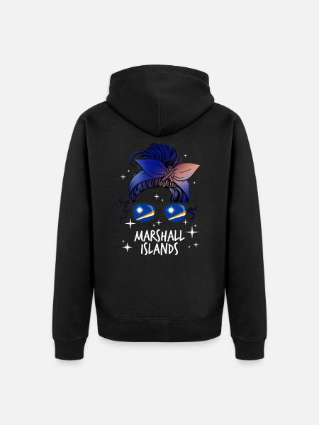Marshall Islands - Unisex Premium Organic Zip Hoodie - black