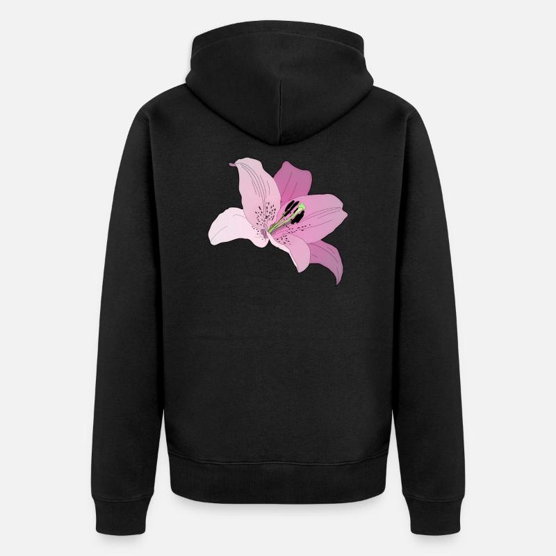 Orchidée rose - Veste à capuche bio Premium Unisexe - undefined