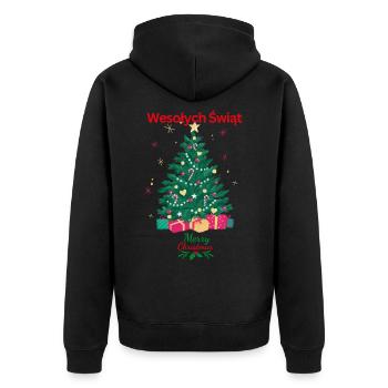 Wesołych Świąt Joyeux Noël T-shirt - Veste à capuche bio Premium Unisexe - noir - Dos - Nico (187cm)