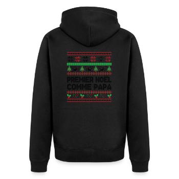 Premier Noël Comme Papa - Veste à capuche bio Premium Unisexe - noir - Dos - Nico (187cm)