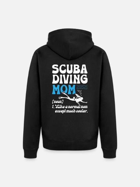 Scuba Diving Mom - Unisex Premium Organic Zip Hoodie - black