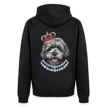 Lagotto Romagnolo avec couronne - Veste à capuche bio Premium Unisexe - noir - Dos - Nico (187cm)