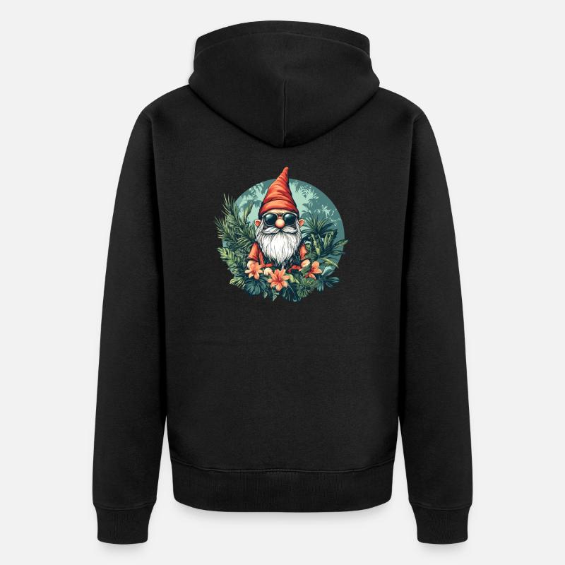 Nain de jardin cool - Veste à capuche bio Premium Unisexe - noir
