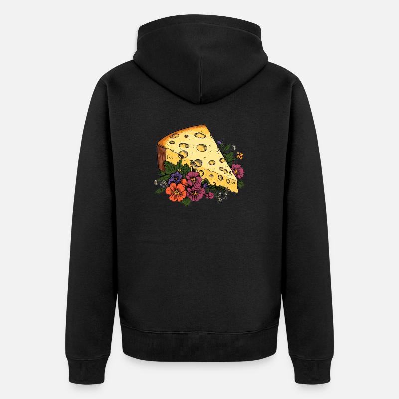 Fromage aux fleurs - Veste à capuche bio Premium Unisexe - noir