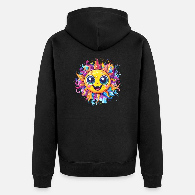 Soleil éclatant - Veste à capuche bio Premium Unisexe - noir