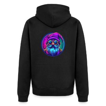 Cosmic Magic Dwarf - Unisex Premium Organic Zip Hoodie - black - Back - Nico (187cm)