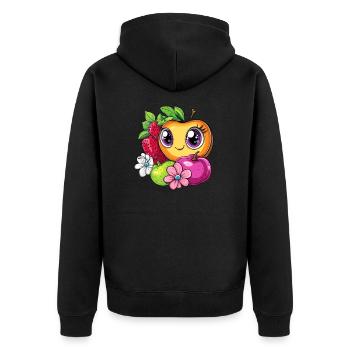 Fruits mignons - Veste à capuche bio Premium Unisexe - noir - Dos - Nico (187cm)