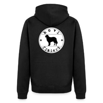 Chien Hovawart hovifié disant chien infecté - Veste à capuche bio Premium Unisexe - noir - Dos - Nico (187cm)