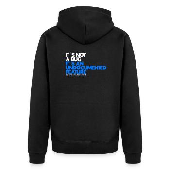 Bug Undocumented Feature Cadeau d’informaticien - Veste à capuche bio Premium Unisexe - noir - Dos - Nico (187cm)