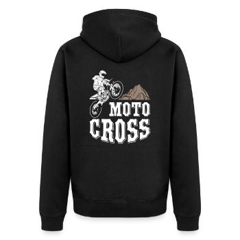 Motocross - Veste à capuche bio Premium Unisexe - noir - Dos - Nico (187cm)