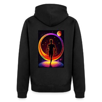 Spaceman - Veste à capuche bio Premium Unisexe - noir - Dos - Nico (187cm)