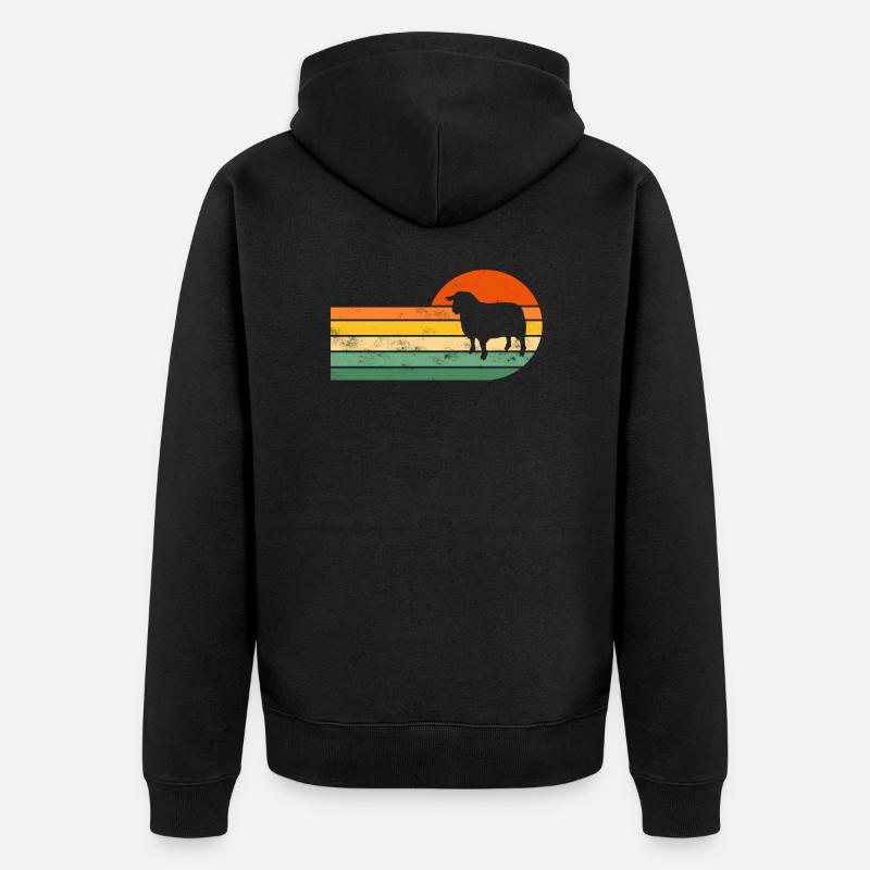 Moutons - Veste à capuche bio Premium Unisexe - noir
